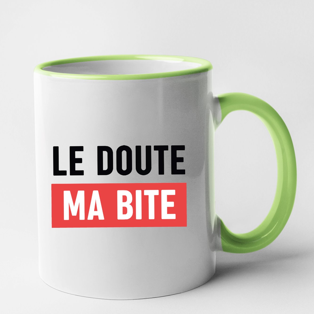 Mug Le doute ma bite Vert