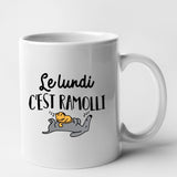 Mug Le lundi c'est ramolli Blanc