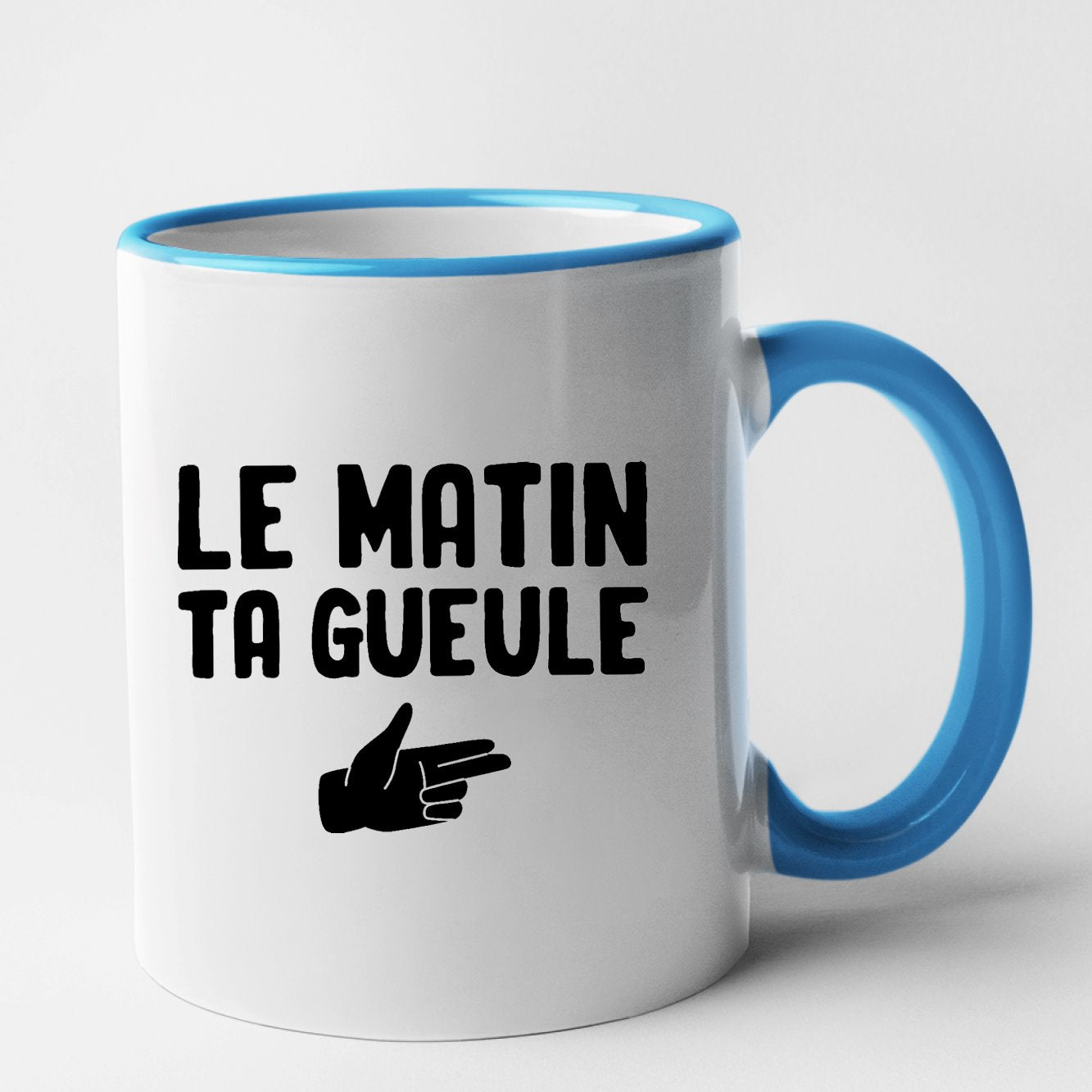 Mug Le matin ta gueule Bleu