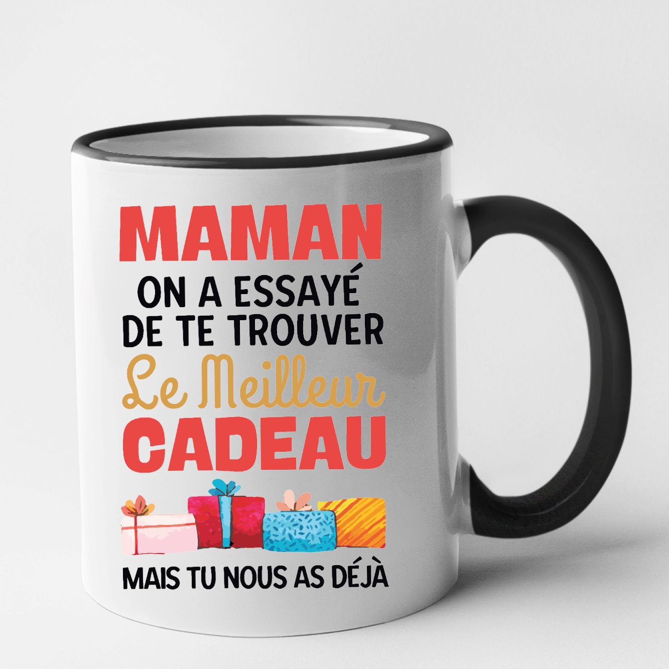 Mug Le meilleur cadeau pour maman Noir