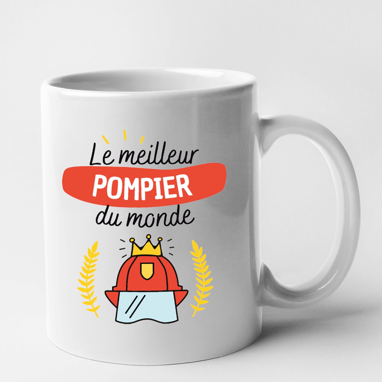 Mug Le meilleur pompier du monde Blanc