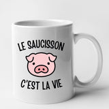 Mug Le saucisson c'est la vie Blanc