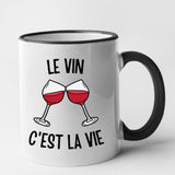 Mug Le vin c'est la vie Noir