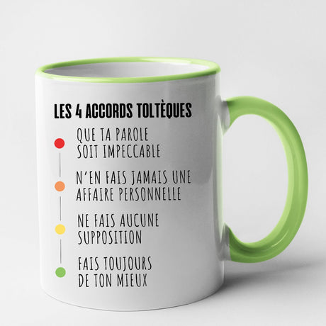 Mug Les 4 accords toltèques Vert