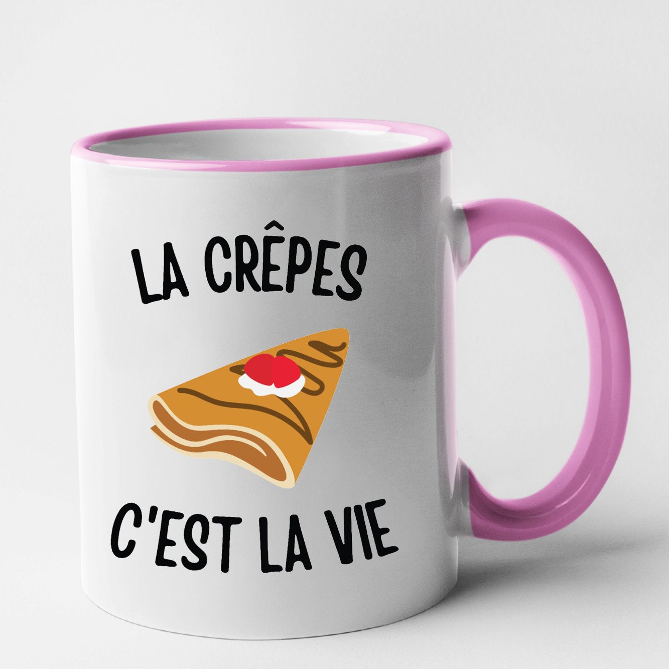 Mug Les crêpes c'est la vie Rose