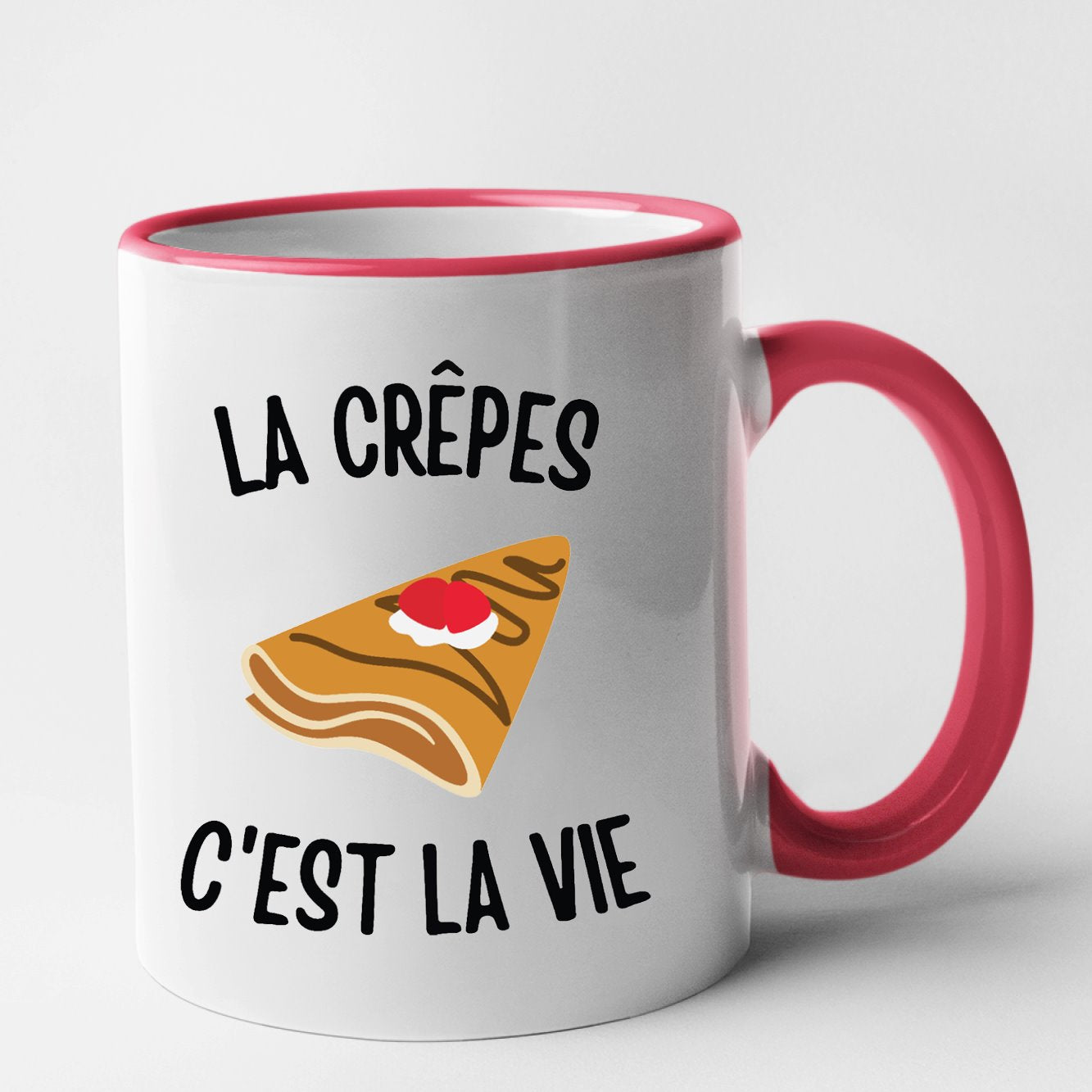 Mug Les crêpes c'est la vie Rouge