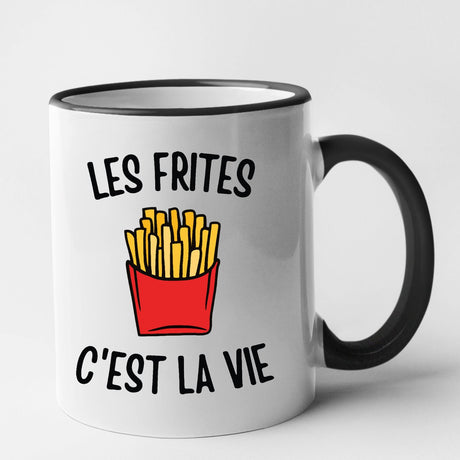 Mug Les frites c'est la vie Noir