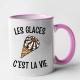 Mug Les glaces c'est la vie Rose