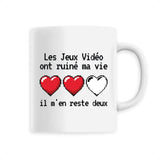 Mug Les jeux vidéo ont ruiné ma vie il m'en reste deux 