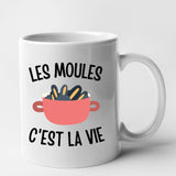 Mug Les moules c'est la vie Blanc