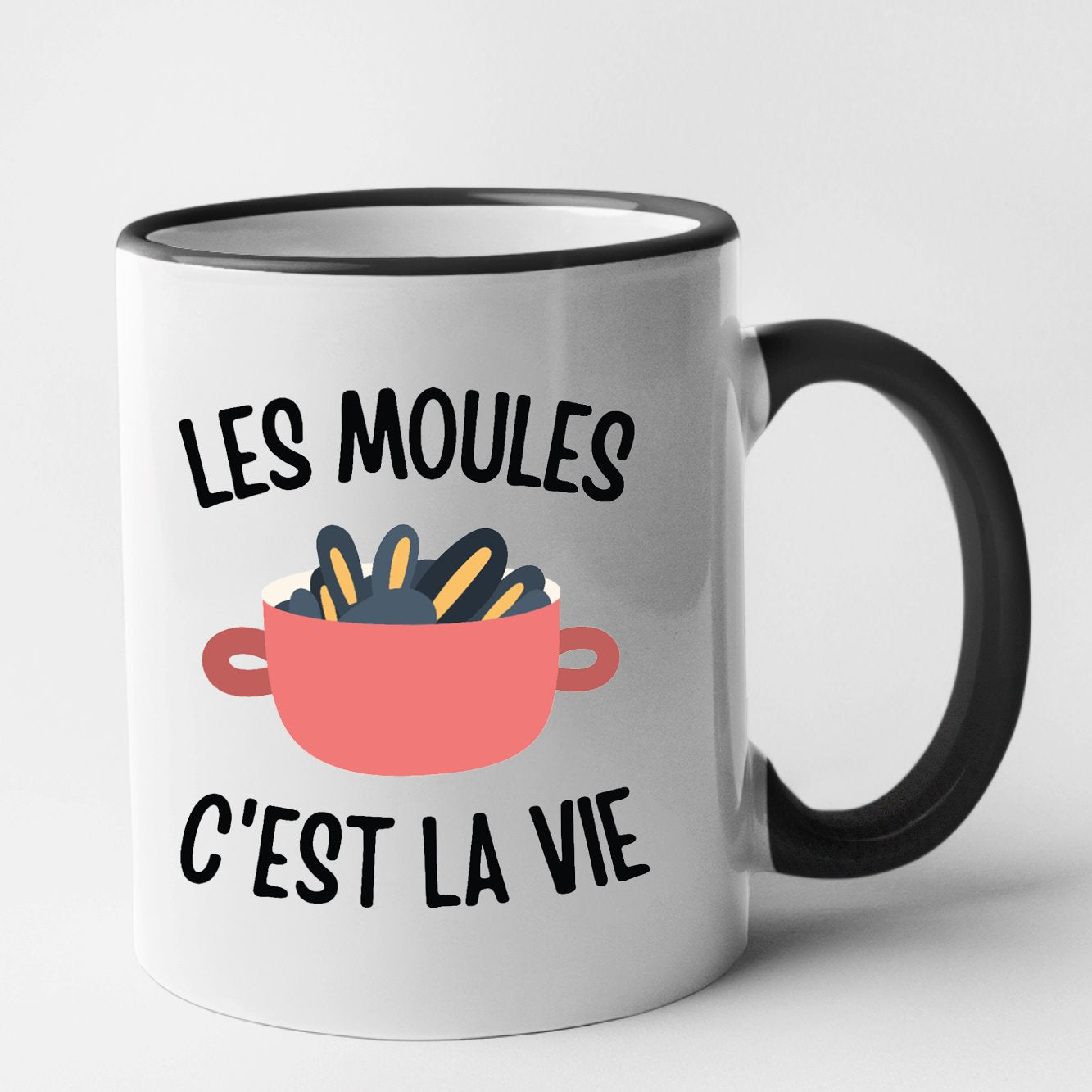 Mug Les moules c'est la vie Noir