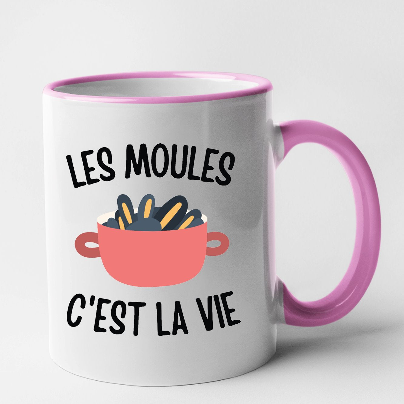 Mug Les moules c'est la vie Rose