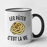 Mug Les pâtes c'est la vie Noir