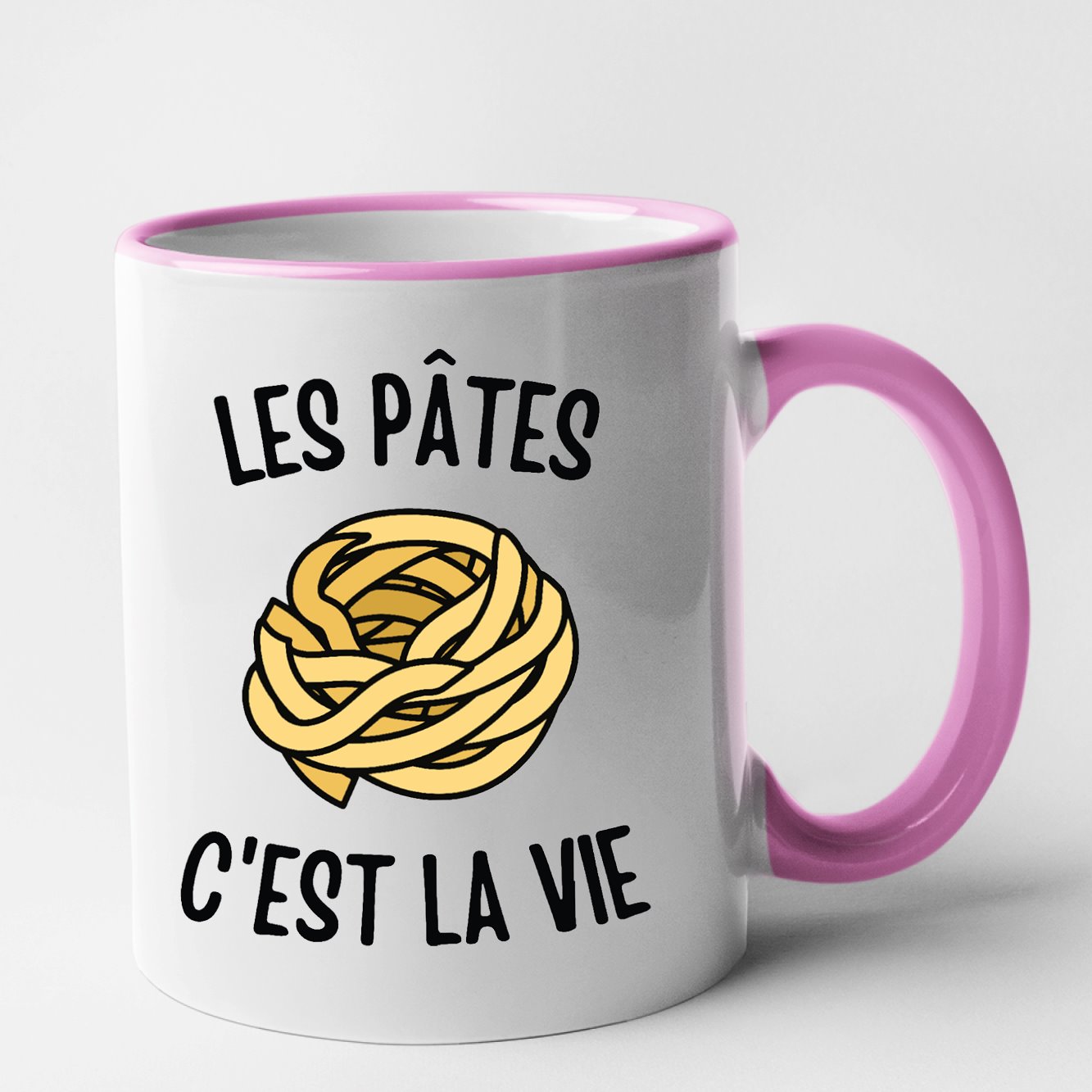 Mug Les pâtes c'est la vie Rose