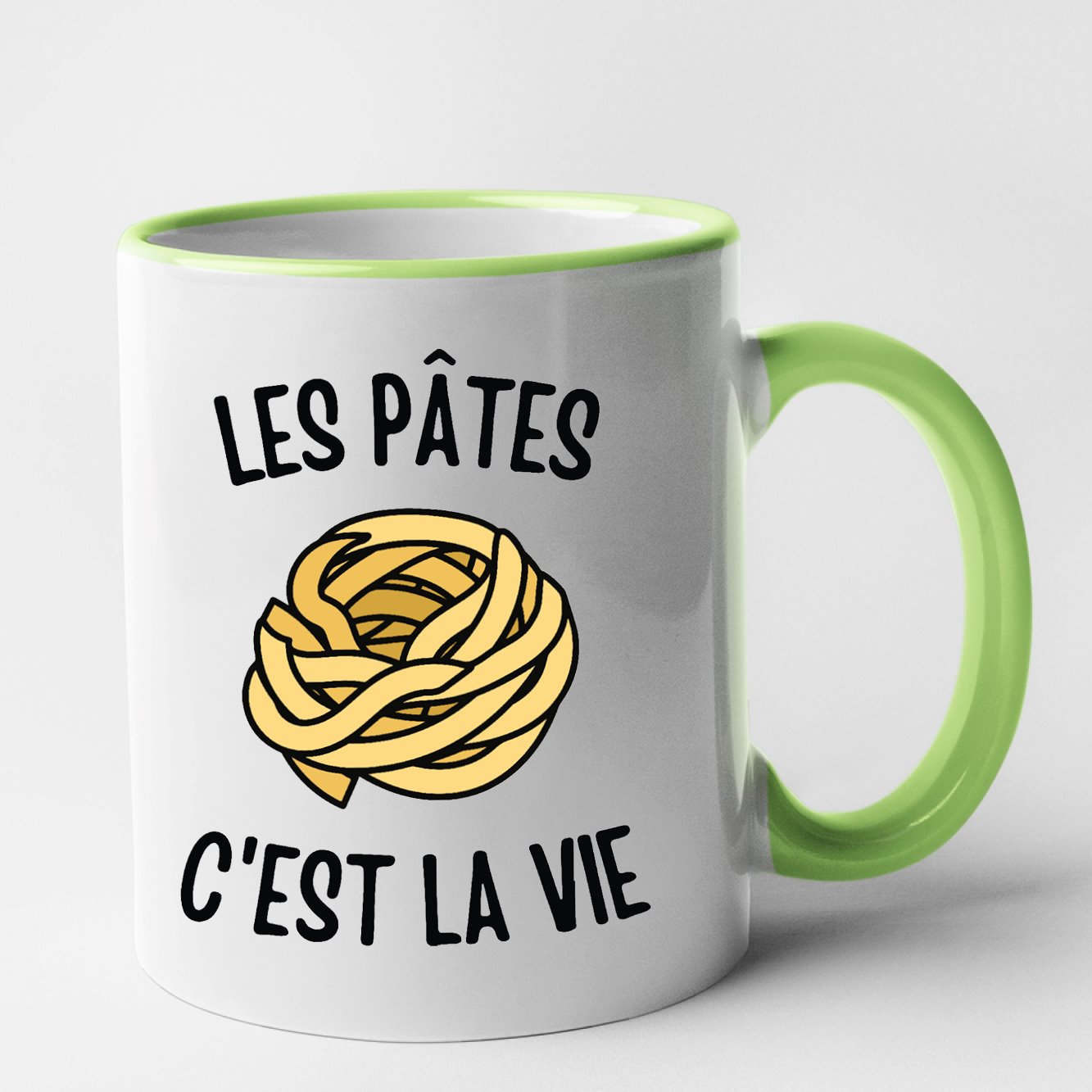 Mug Les pâtes c'est la vie Vert