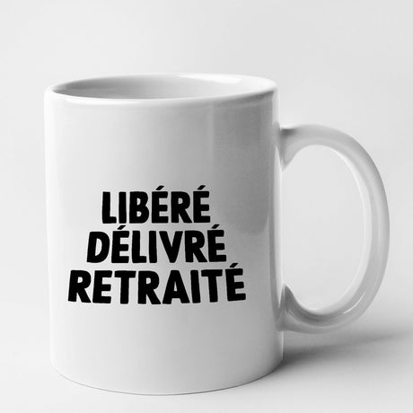 Mug Libéré délivré retraité Blanc