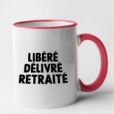 Mug Libéré délivré retraité Rouge