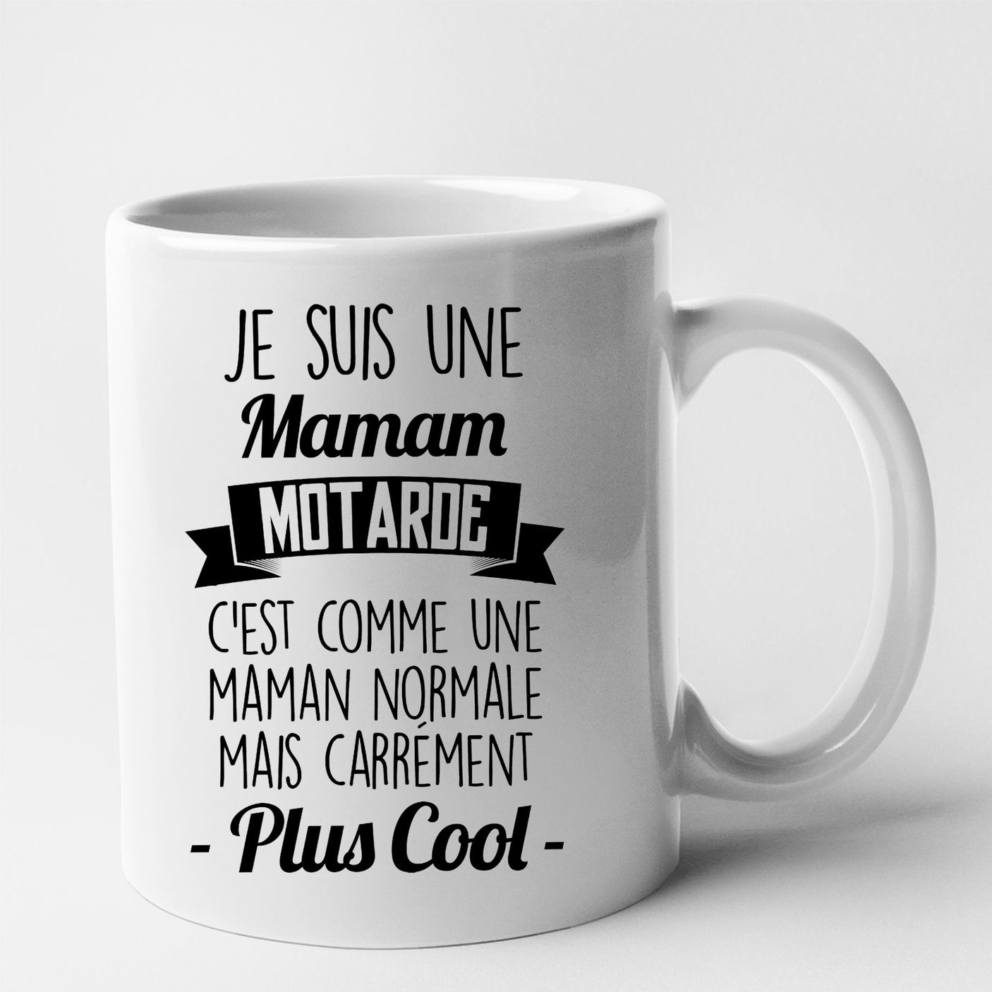 Mug Maman motarde Blanc