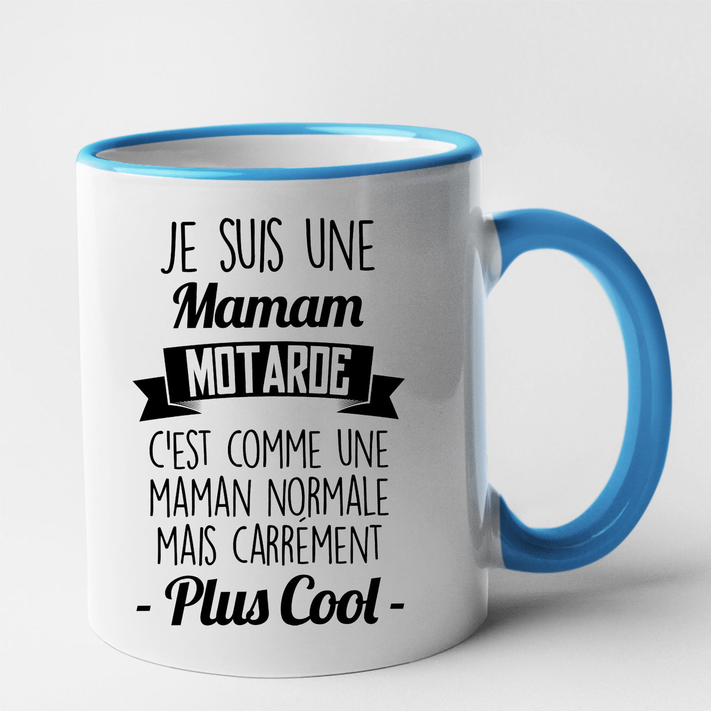 Mug Maman motarde Bleu