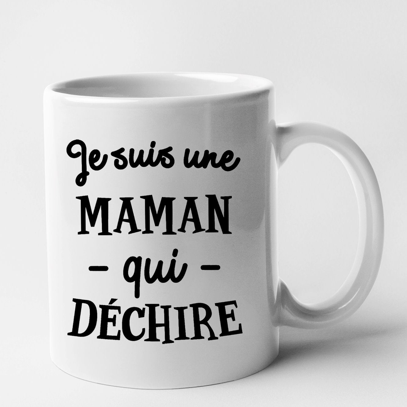 Mug Maman qui déchire Blanc