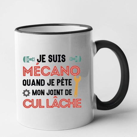 Mug Mécano mon joint de cul lâche Noir