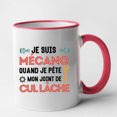 Mug Mécano mon joint de cul lâche Rouge