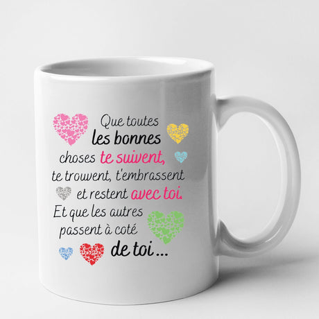 Mug Message motivant Les bonnes choses Blanc