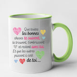 Mug Message motivant Les bonnes choses Vert