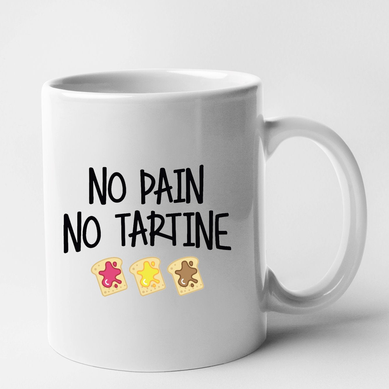 Mug No pain no tartine Blanc