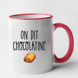 Mug On dit chocolatine Rouge