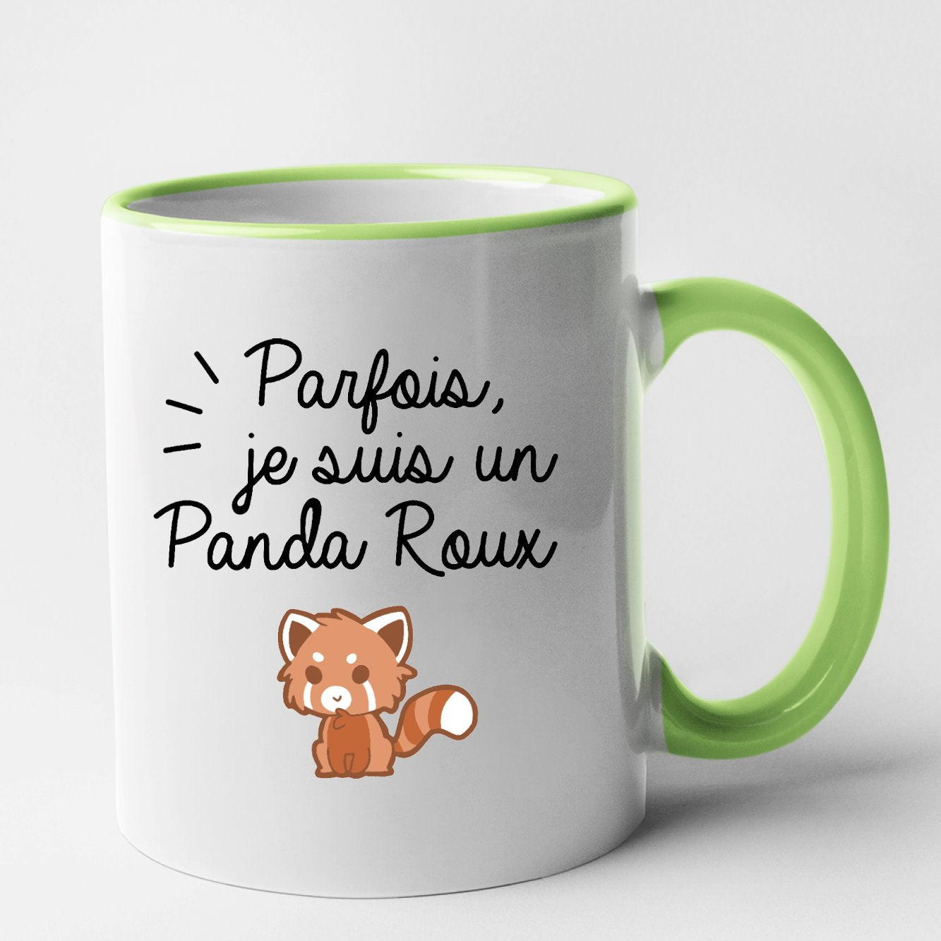 Mug Panda roux Vert