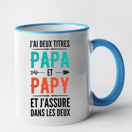 Mug Papa et papy Bleu