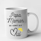 Mug Papa maman se sont dit oui Blanc