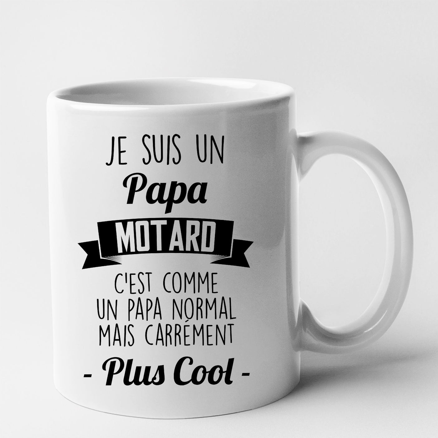 Mug Papa motard Blanc