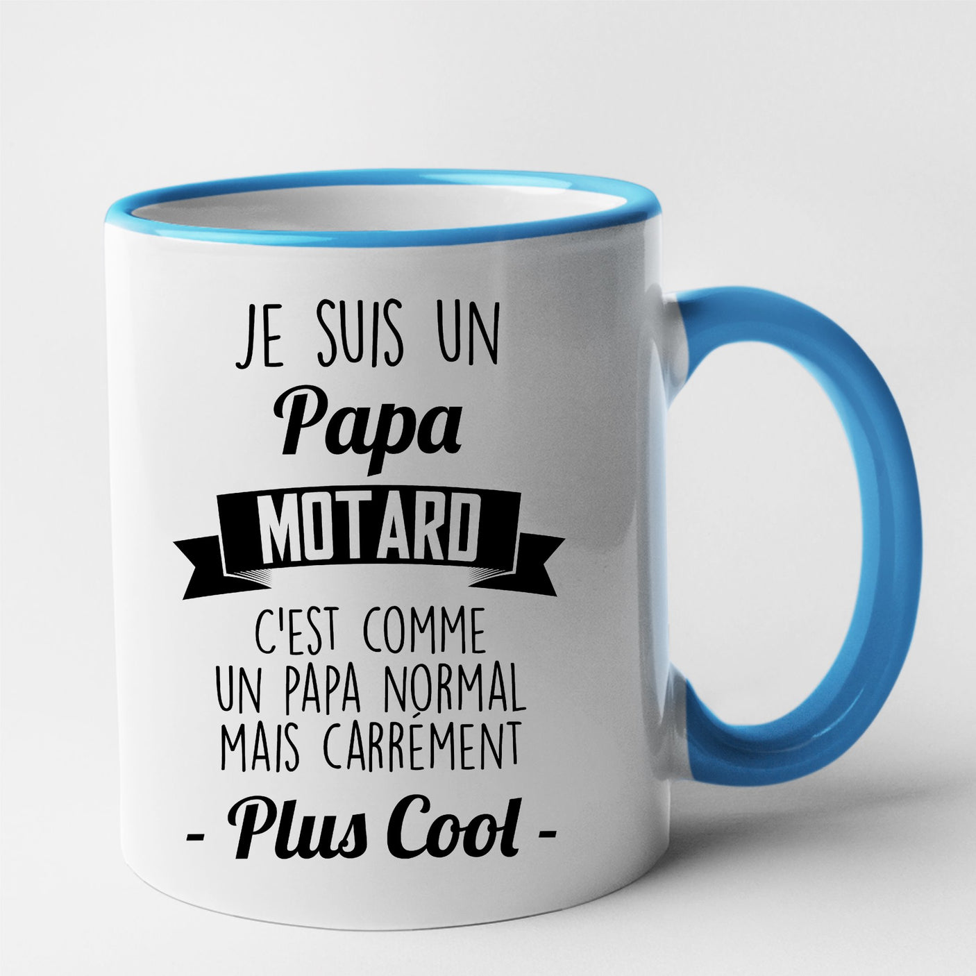 Mug Papa motard Bleu