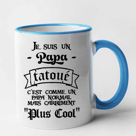 Mug Papa tatoué Bleu