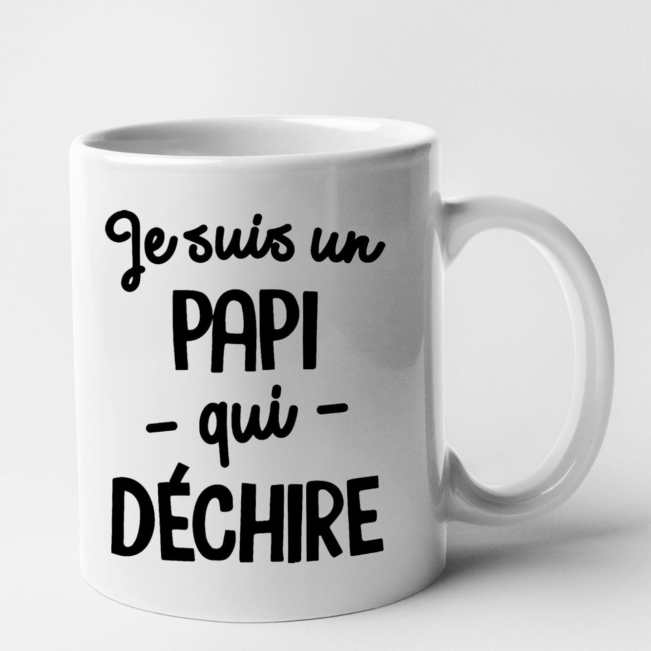 Mug Papi qui déchire Blanc