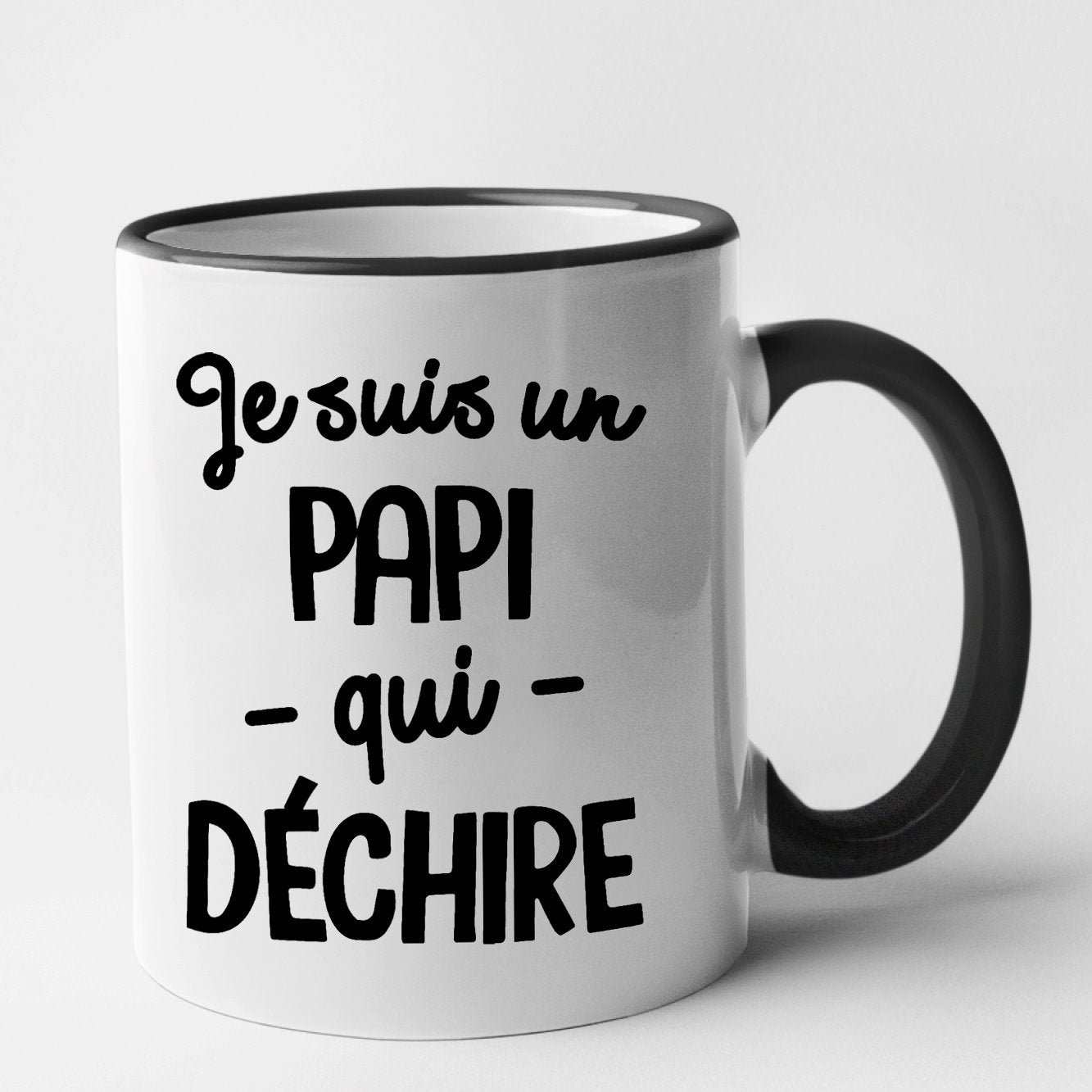 Mug Papi qui déchire Noir