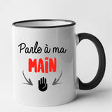 Mug Parle à ma main Noir