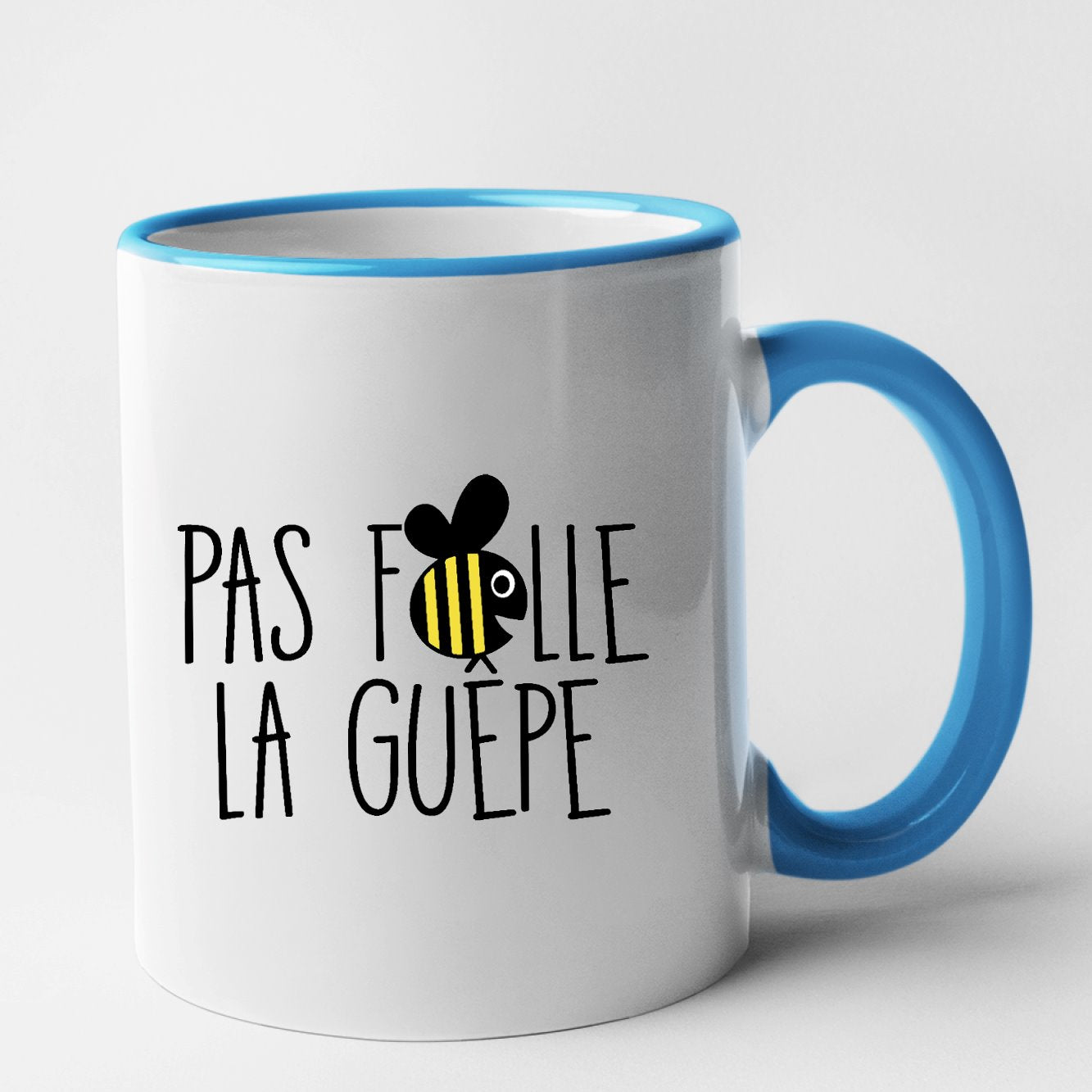 Mug Pas folle la guêpe Bleu