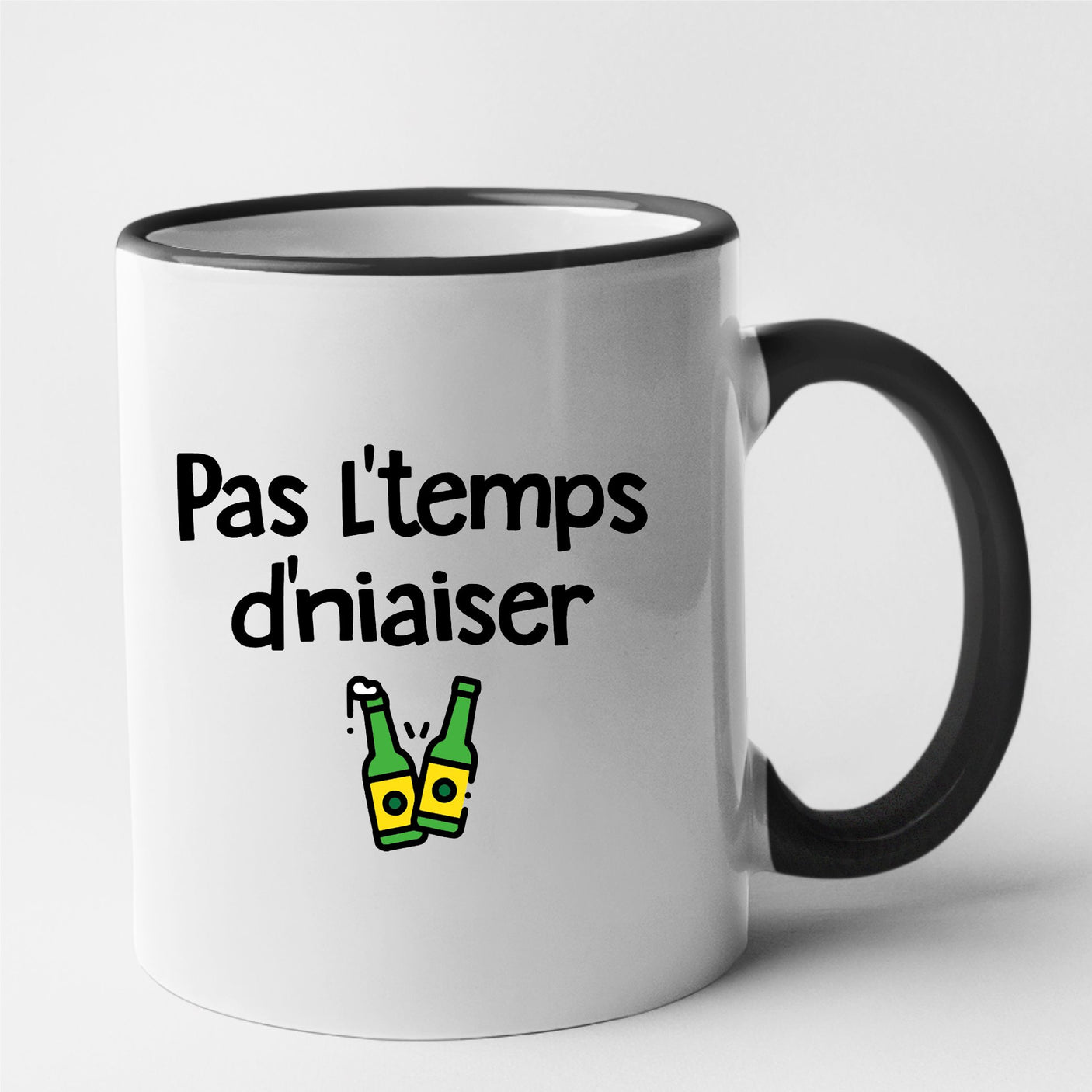 Mug Pas l'temps d'niaiser Noir