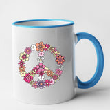 Mug Peace and Love Bleu