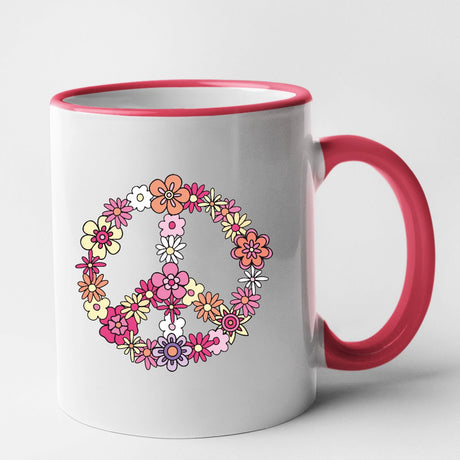 Mug Peace and Love Rouge