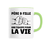 Mug Père et fille une équipe pour la vie 