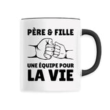 Mug Père et fille une équipe pour la vie 