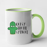 Mug Qui s'y frotte s'y pique Vert