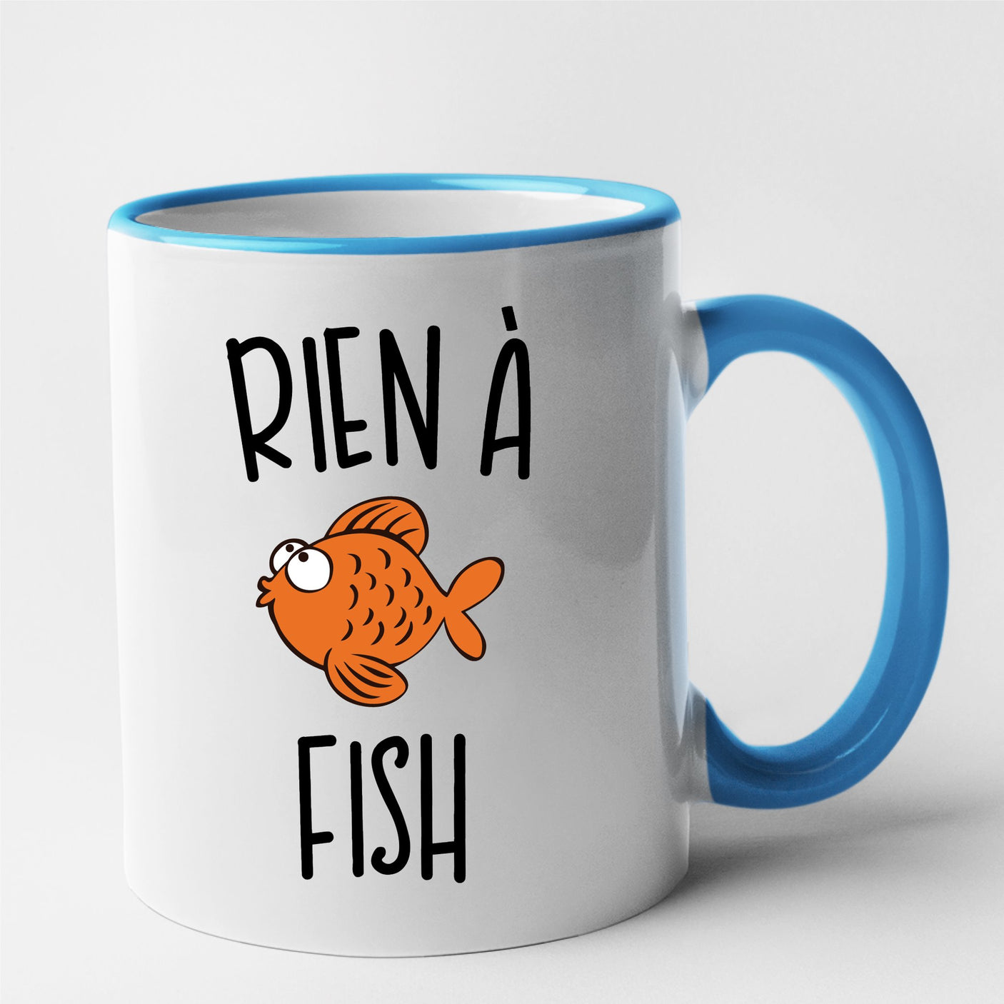 Mug Rien à fish Bleu