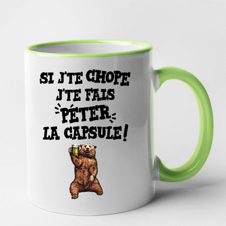 Mug Si j'te chope Vert