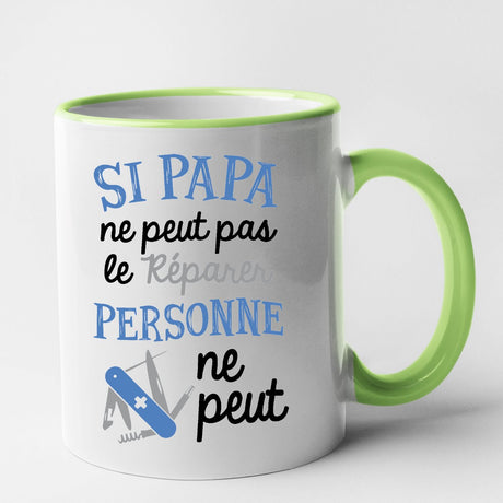 Mug Si papa ne peut pas pas le réparer Vert