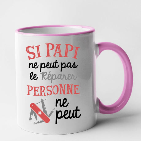 Mug Si papi ne peut pas pas le réparer Rose